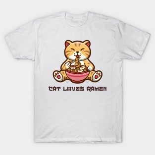 Cat Loves Ramen T-Shirt